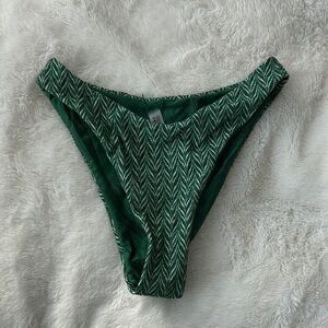Green Patterned Bikini Bottom